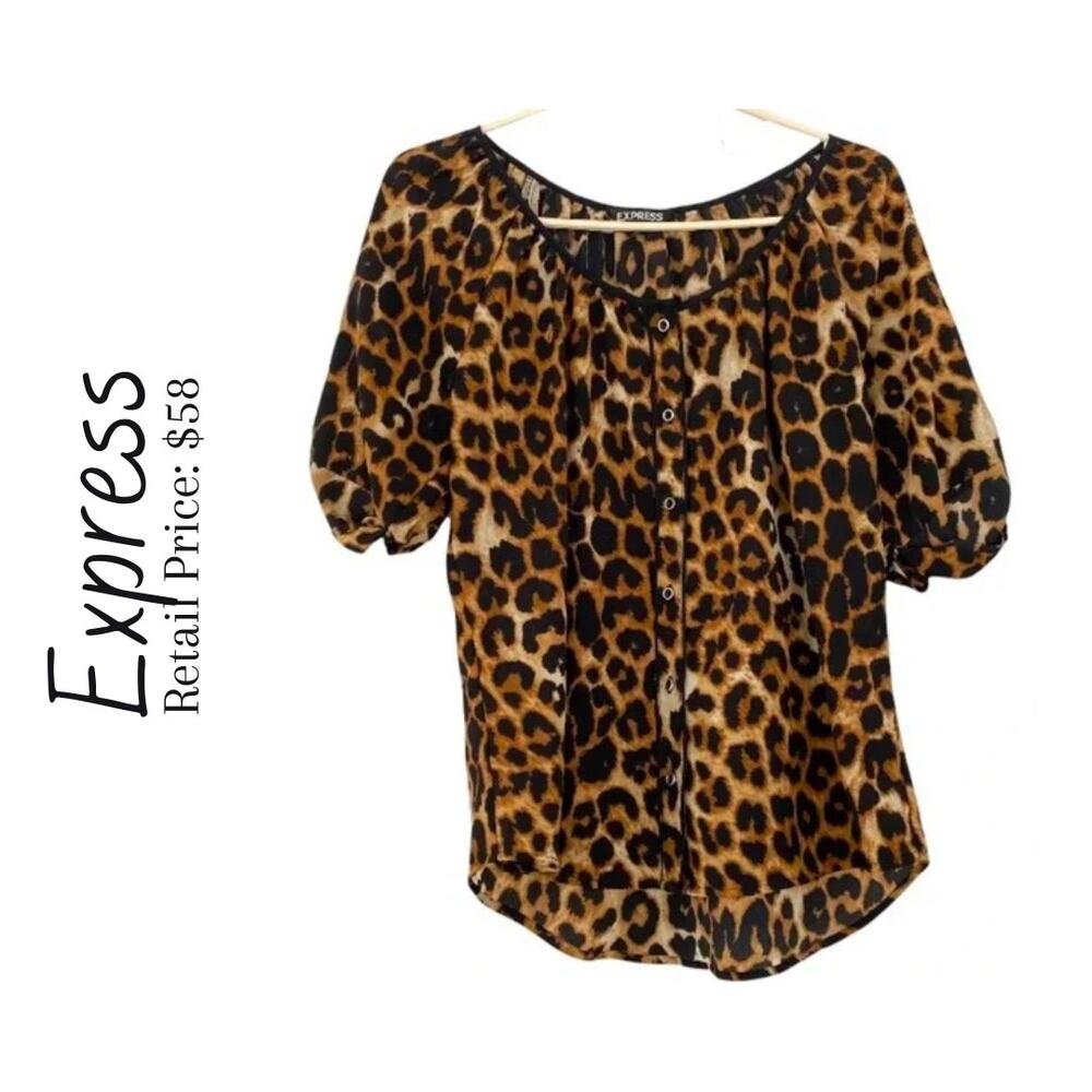 Express Seeing Spots Cheetah Blouse